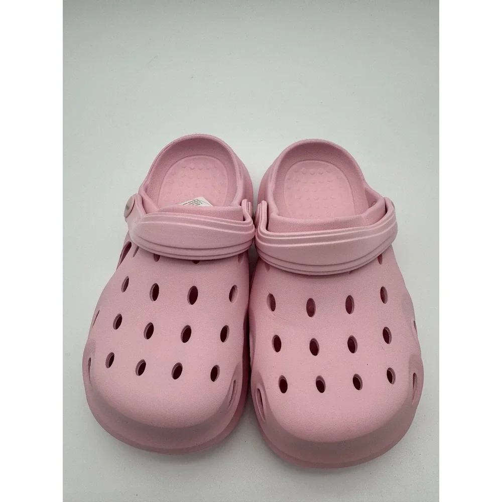 Kids Pink Clogs Slip On‎ Sandals Charms Lightweight Comfort Shoes
